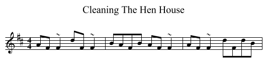 Cleaning The Hen House - staff notation