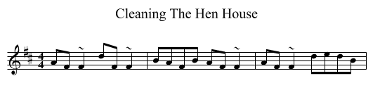 Cleaning The Hen House - staff notation