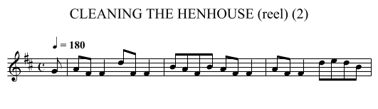 CLEANING THE HENHOUSE (reel) (2) - staff notation