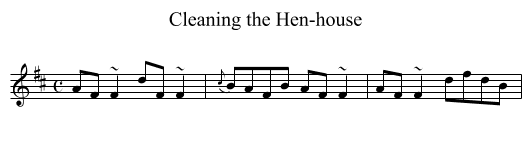 Cleaning the Hen-house - staff notation