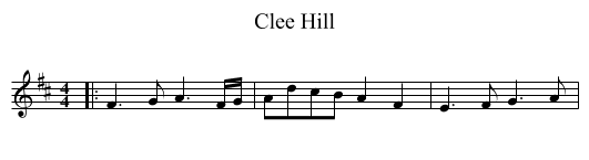 Clee Hill - staff notation