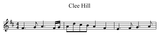 Clee Hill - staff notation