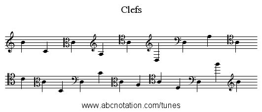 Clefs - staff notation