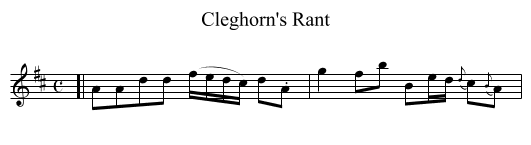 Cleghorn's Rant - staff notation