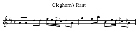 Cleghorn's Rant - staff notation