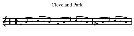 Cleveland Park - staff notation