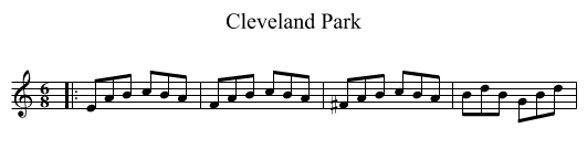 Cleveland Park - staff notation