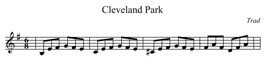 Cleveland Park - staff notation