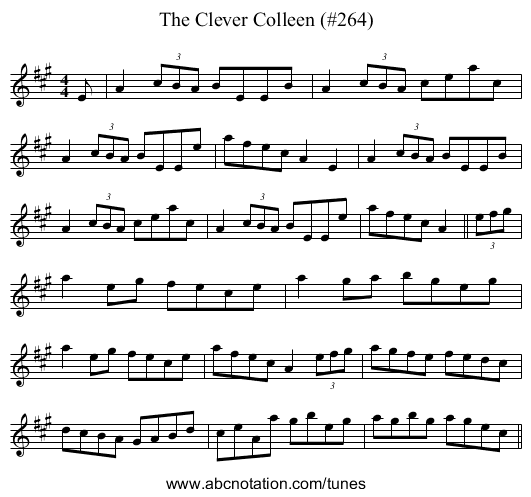 Clever Colleen (#264), The - staff notation