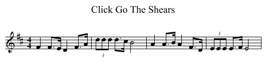 Click Go The Shears - staff notation