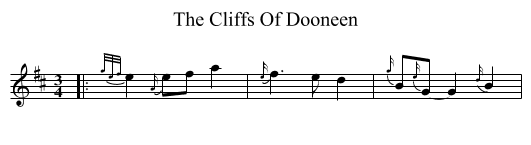 Cliffs Of Dooneen, The  - staff notation