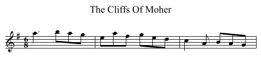 Cliffs Of Moher, The  - staff notation