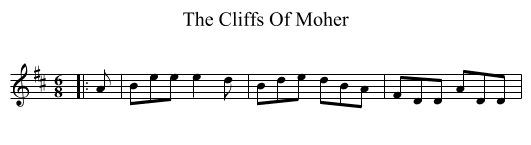 Cliffs Of Moher, The  - staff notation