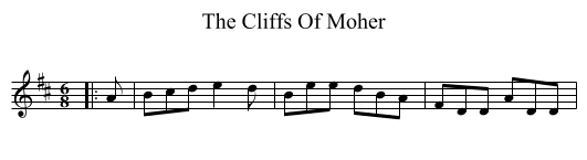 Cliffs Of Moher, The  - staff notation