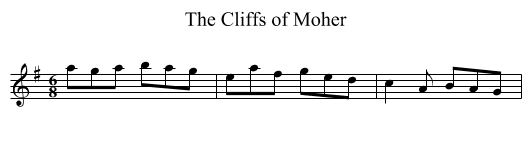 Cliffs of Moher, The  - staff notation