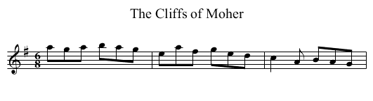 Cliffs of Moher, The - staff notation
