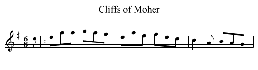 Cliffs of Moher - staff notation