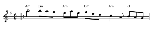 Cliffs of Moher - staff notation
