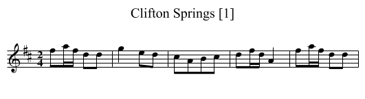 Clifton Springs [1] - staff notation