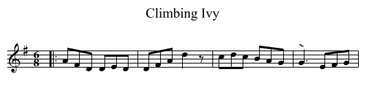 Climbing Ivy - staff notation