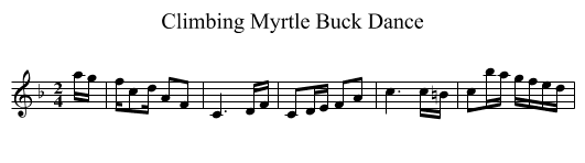 Climbing Myrtle Buck Dance - staff notation