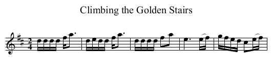 Climbing the Golden Stairs - staff notation