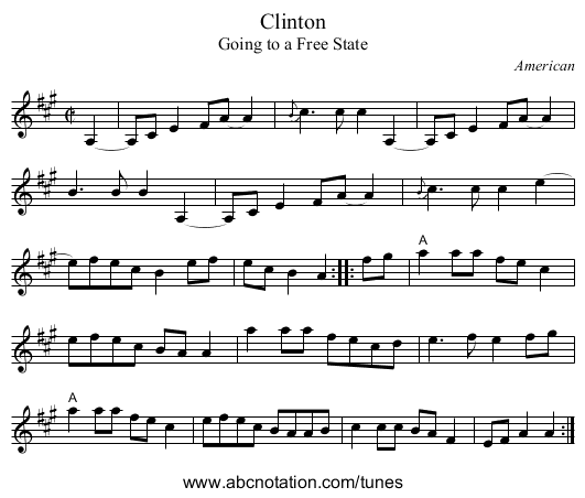 Clinton - staff notation