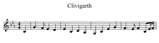 Clivigarth - staff notation