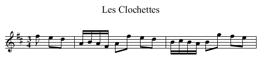 Clochettes, Les - staff notation