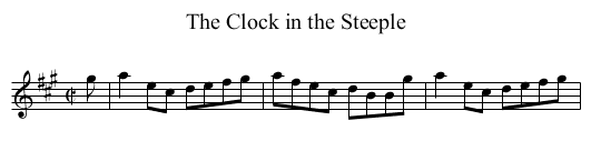 Clock in the Steeple, The - staff notation
