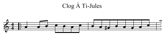 Clog À Ti-Jules - staff notation