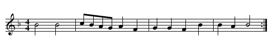 Clog Branle - staff notation