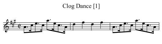 Clog Dance [1] - staff notation