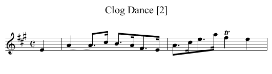 Clog Dance [2] - staff notation