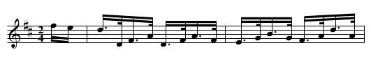 Clog Dance (4) - staff notation