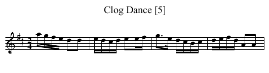 Clog Dance [5] - staff notation