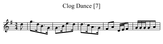 Clog Dance [7] - staff notation