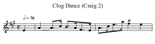 Clog Dance (Craig 2) - staff notation