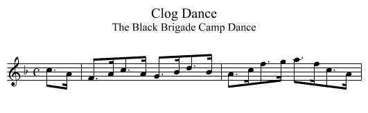 Clog Dance - staff notation