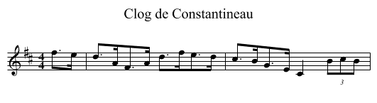 Clog de Constantineau - staff notation