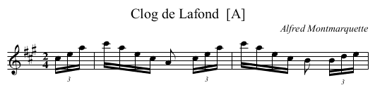 Clog de Lafond  [A] - staff notation