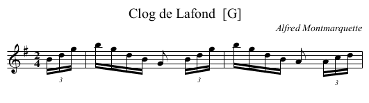 Clog de Lafond  [G] - staff notation