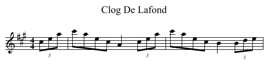 Clog De Lafond - staff notation