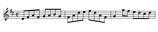Clog du vieillard - staff notation