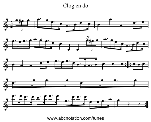 Clog en do - staff notation