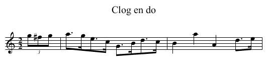 Clog en do - staff notation