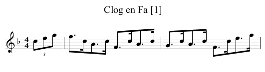 Clog en Fa [1] - staff notation