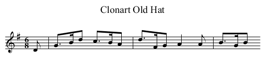 Clonart Old Hat - staff notation