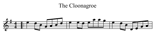 Cloonagroe, The  - staff notation