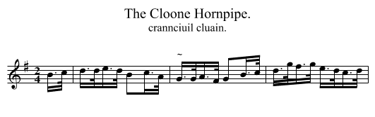 Cloone Hornpipe., The - staff notation